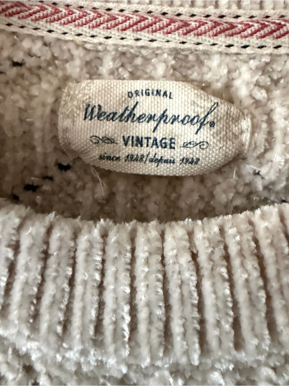 Weatherproof Vintage Women's Cream Ribbed Crewneck Sweater